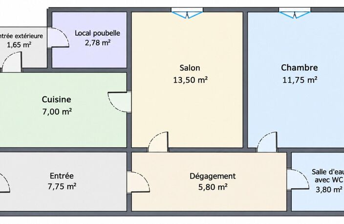 Appartement à rénover 50 m2 La Rochelle — photo 2