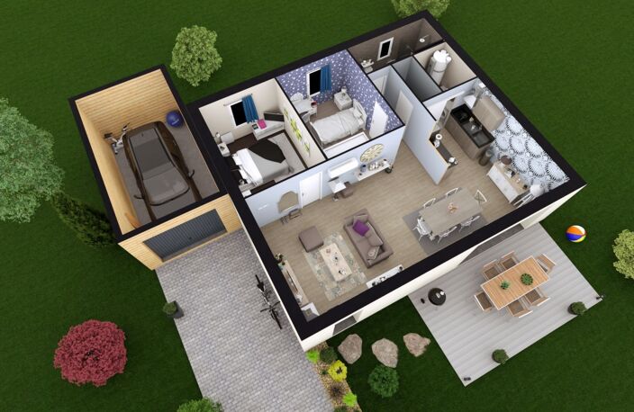 Projet de construction d'une maison 69.93 m² avec terrain à LES ANCIZES-COMPS (63) — photo 3