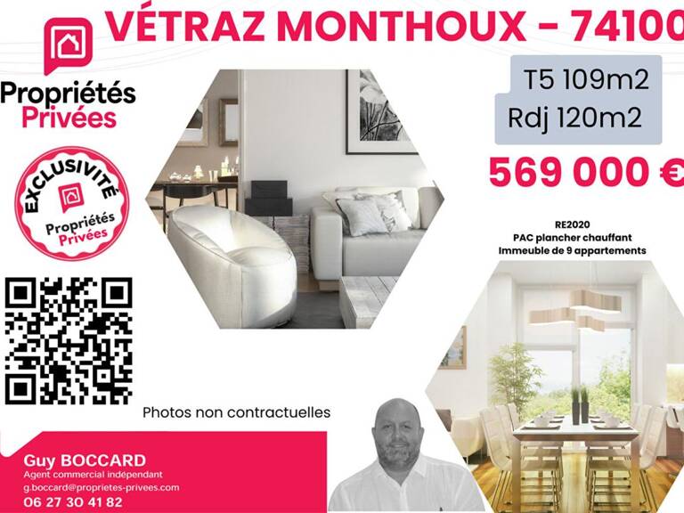 Appartement Vetraz-Monthoux T5 - RDJ - 109.14 m2 - 569 000 — photo 1
