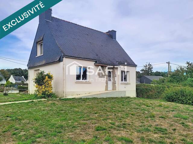 Maison 98 m²  Sous-sol complet  Terrain clos 1021 m²  Radenac (bourg) — photo du bien