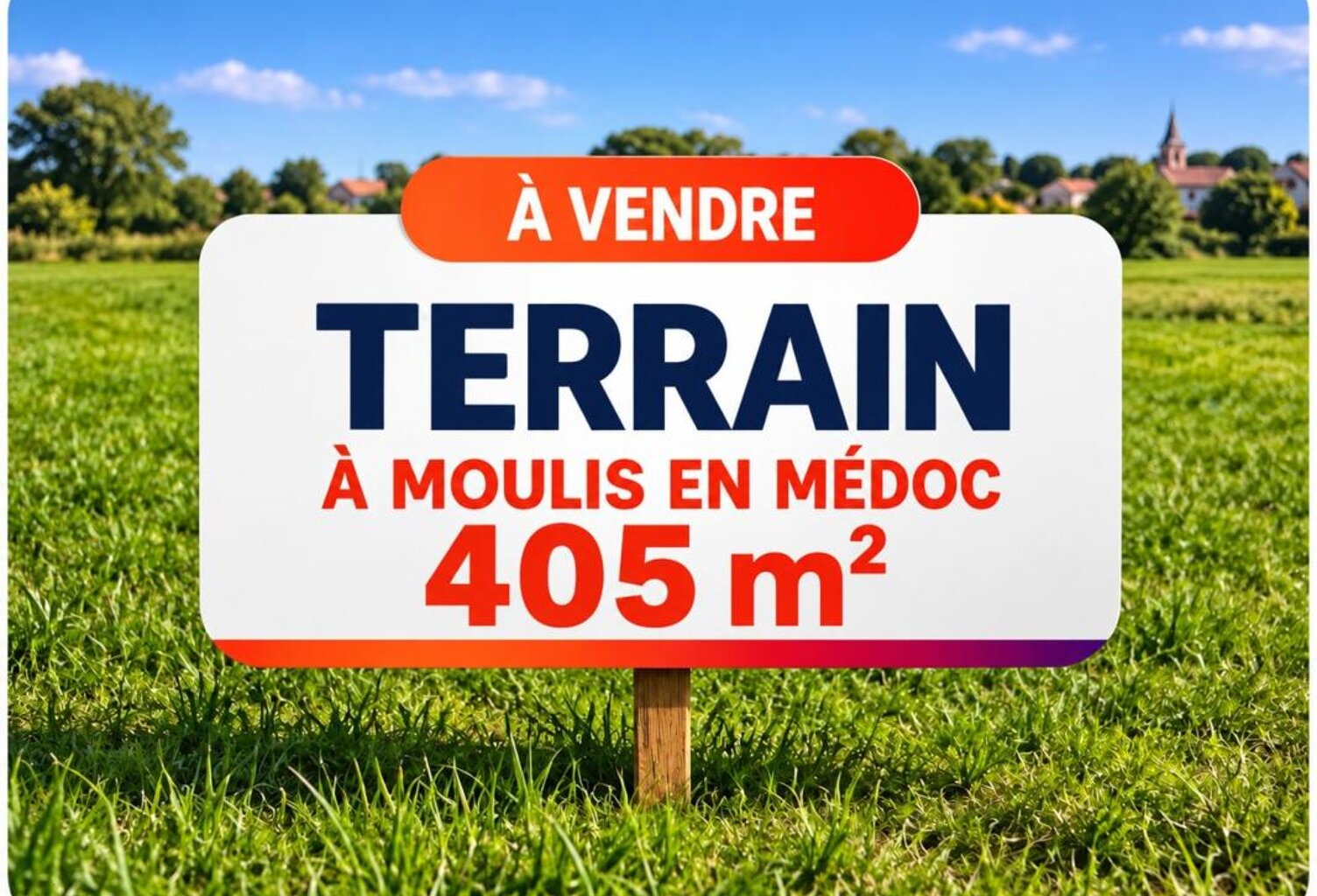 TERRAIN À BÂTIR 405 M² À MOULIS-EN-MÉDOC – EMPLACEMENT PRIVILÉGIÉ — photo 1