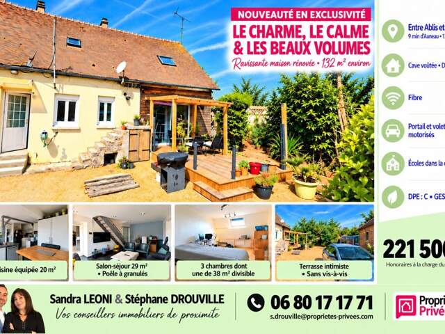 PROCHE AUNEAU - BLEURY - SAINT SYMPHORIEN CHARMANTE MAISON de 132 m², 4 PIECES, 3 CHAMBRES — photo du bien