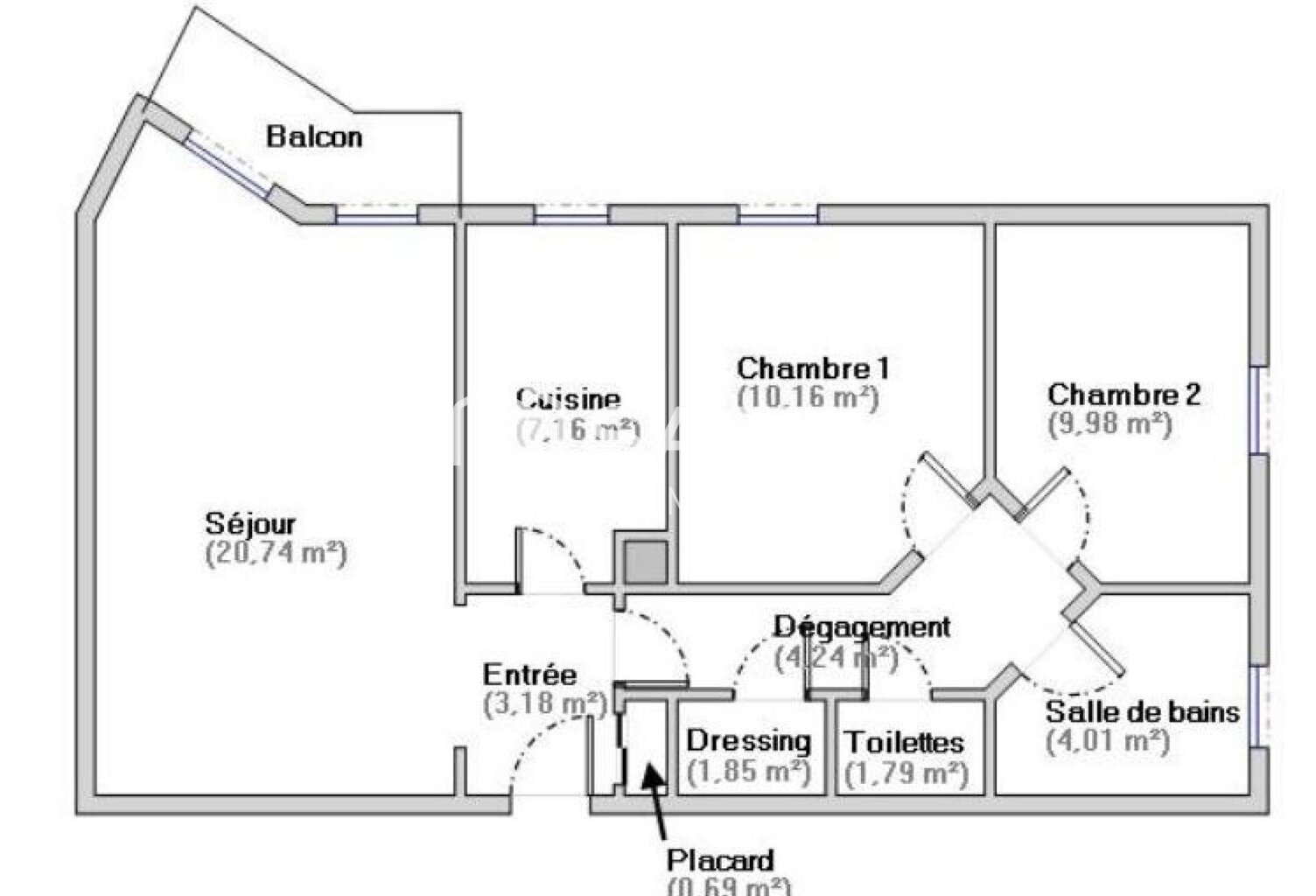 Appartement 3P avec balcon, cave et parking — photo 1