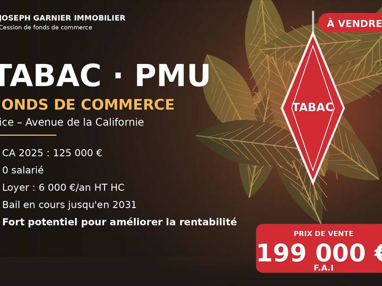 À SAISIR – TABAC PMU – AVENUE DE LA CALIFORNIE, NICE — photo 1