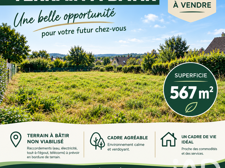Vente Terrain à bâtir 567 m&sup2; — photo 1