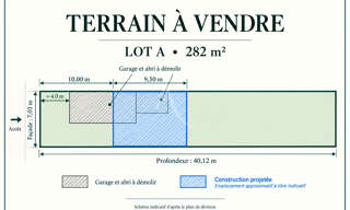 Terrain  282 m² à vendre à Morsang-sur-Orge (91390)