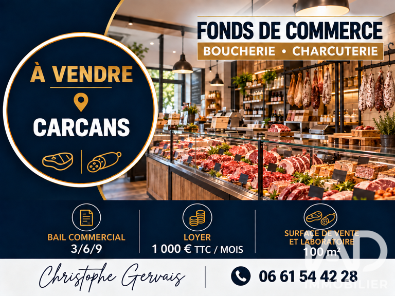 Vente Boucherie, Charcuterie 100 m&sup2; — photo 1
