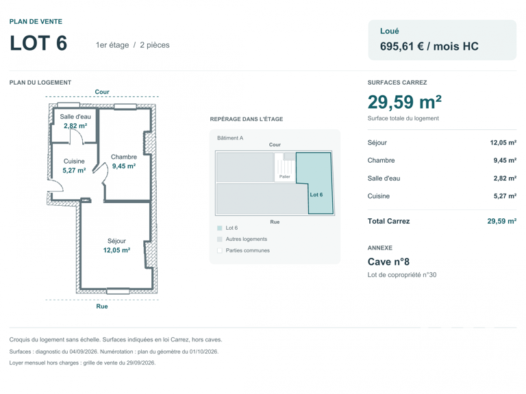 Vente Appartement 2 pièces — photo 1