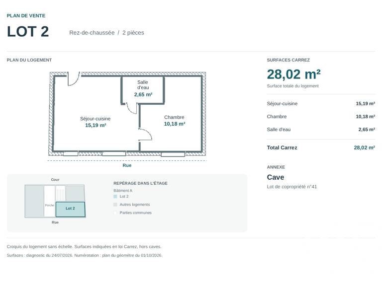 Vente Appartement 1 pièce — photo 1