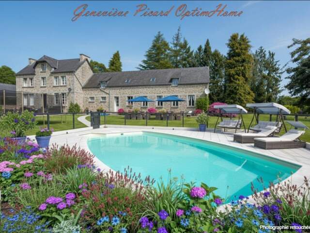 Propriété d'exception de 370 m2 à Pluméliau-Bieuzy avec piscine extérieure chauffée sur 6700 m2 de verdure — photo du bien