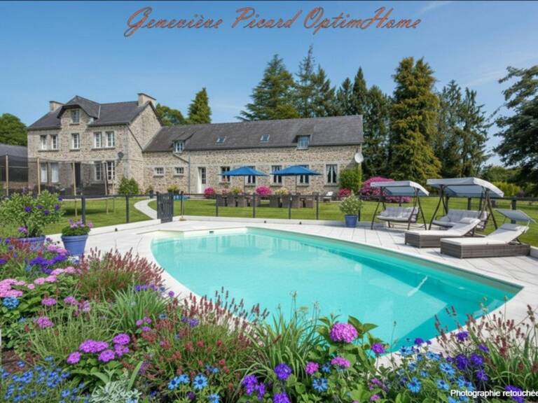 Propriété d'exception de 370 m2 à Pluméliau-Bieuzy avec piscine extérieure chauffée sur 6700 m2 de verdure — photo 1