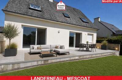 FINISTERE - Landerneau (29800) - A VENDRE - MAISON INDIVIDUELLE DE 134 M²- 5 CHAMBRES - JARDIN CLOS DE 1100M² - SOUS SOL COMPLET - GARAGE - DPE C — photo du bien