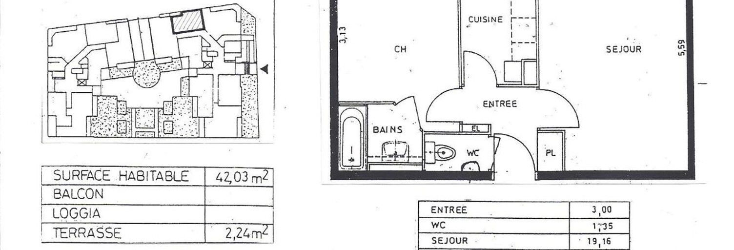 Appartement 2 Pièces 42 m² à louer à Nanterre (92000)