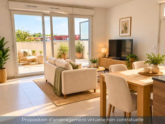 Montpellier Malbosc – T3 de 59 m² avec terrasse et parking en sous-sol — photo du bien