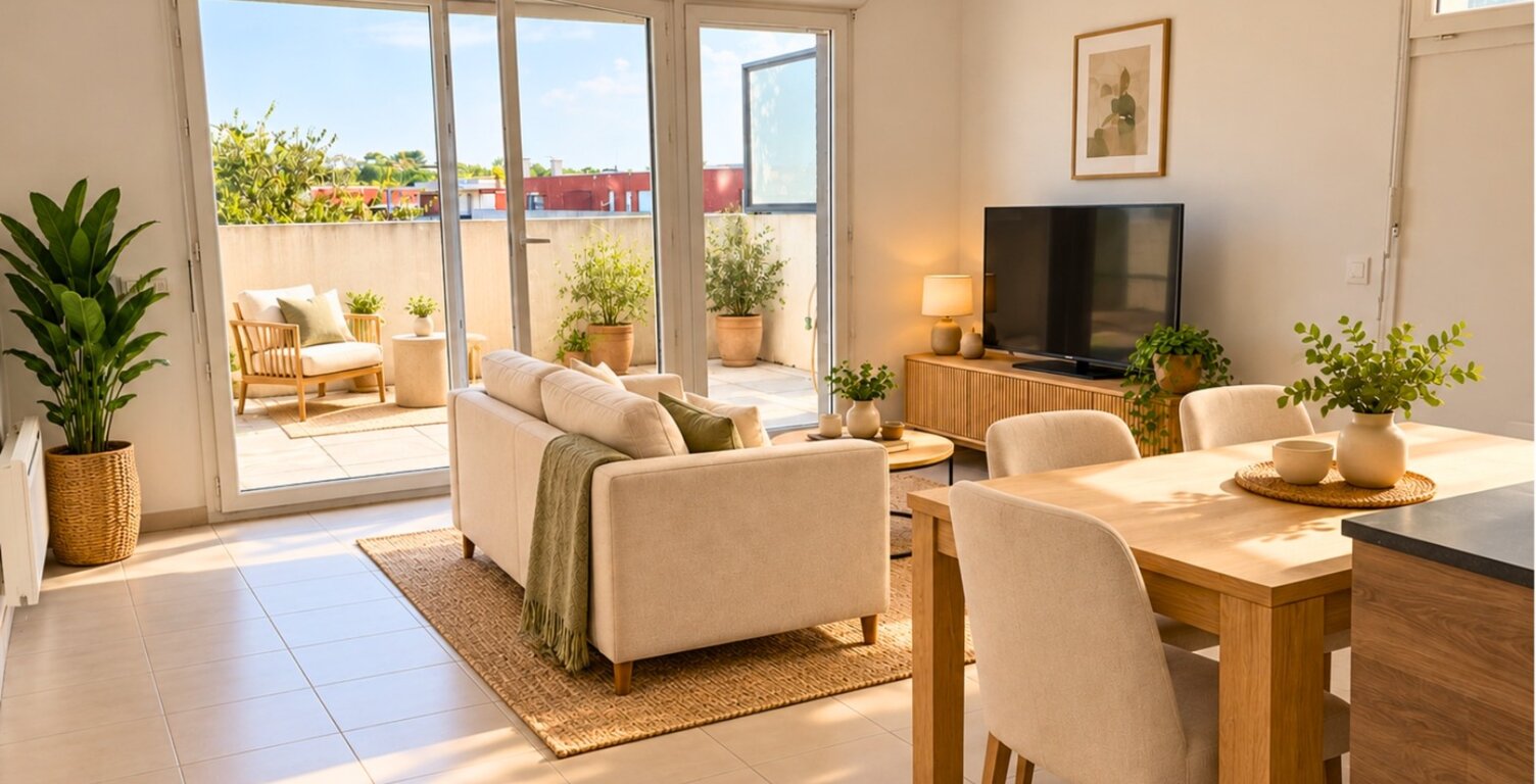 Montpellier Malbosc – T3 de 59 m² avec terrasse et parking en sous-sol — photo 1