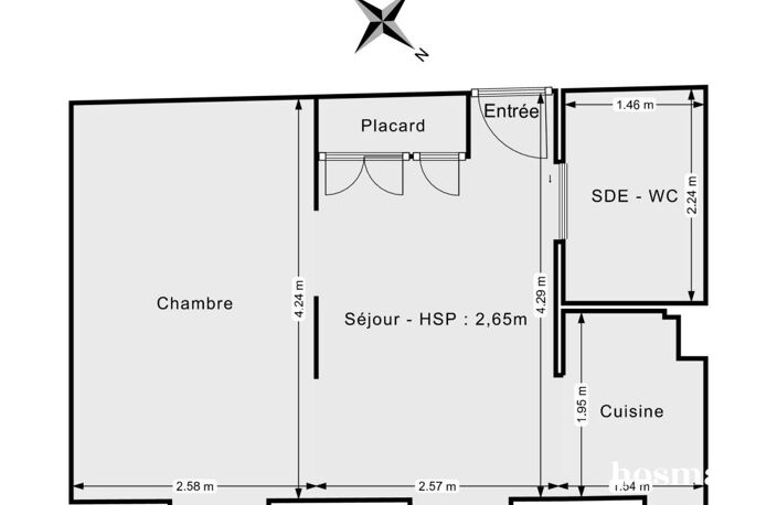 Studio modulable en 2 pièces de 27,5 m² — Lumineux et rénové — Rue Victor Hugo, Levallois-Perret — photo 3