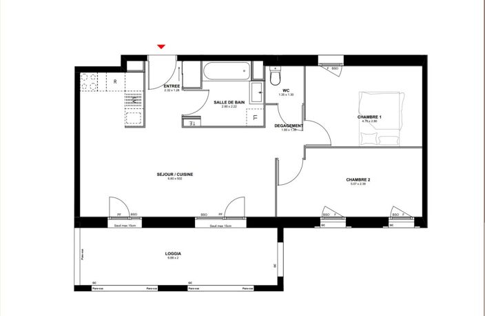 Appartement Rochetaillee-sur-Saône 3 pièces 61 m2 — photo 3