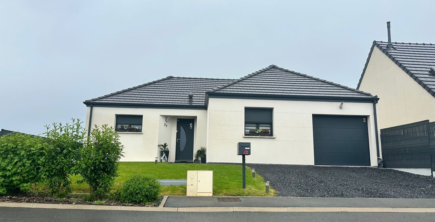 maison en L de 98m² avec 3 chambres plain pied — photo 1