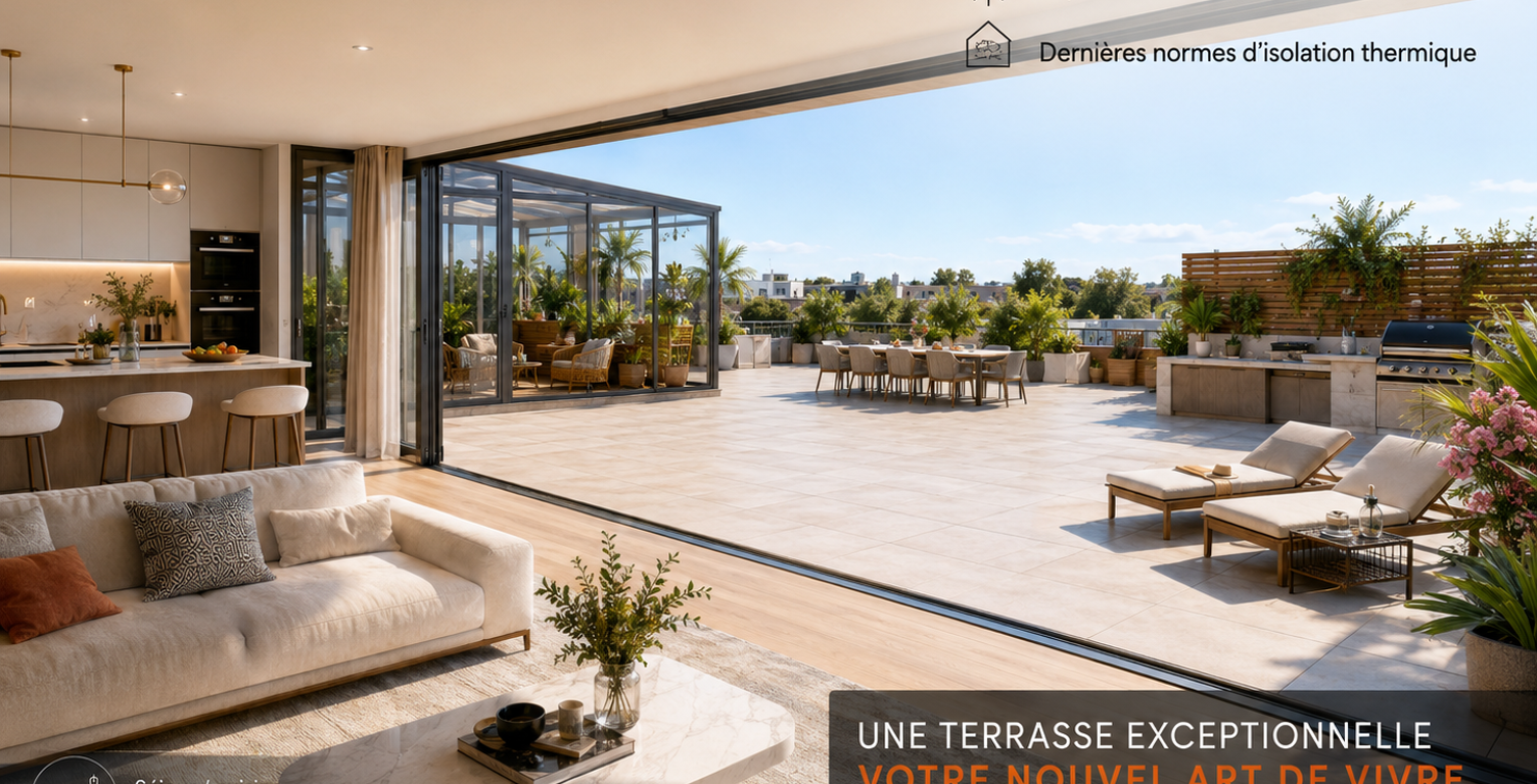 retour a la vente !!!4 pieces ETAGE avec terrasse de 77m² plein sud — photo 1