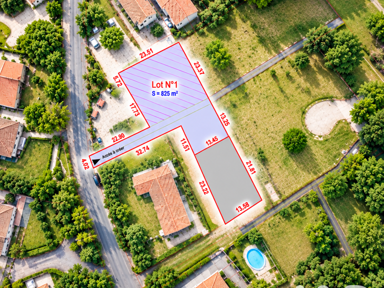 Vente Terrain à bâtir 825 m&sup2; — photo 1