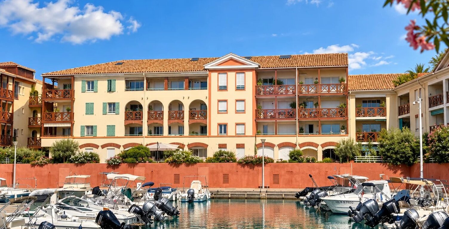 PORT FRÉJUS - STUDIO AVEC CHAMBRE FERMÉE, TERRASSE ET VUE SUR LE PORT — photo 1