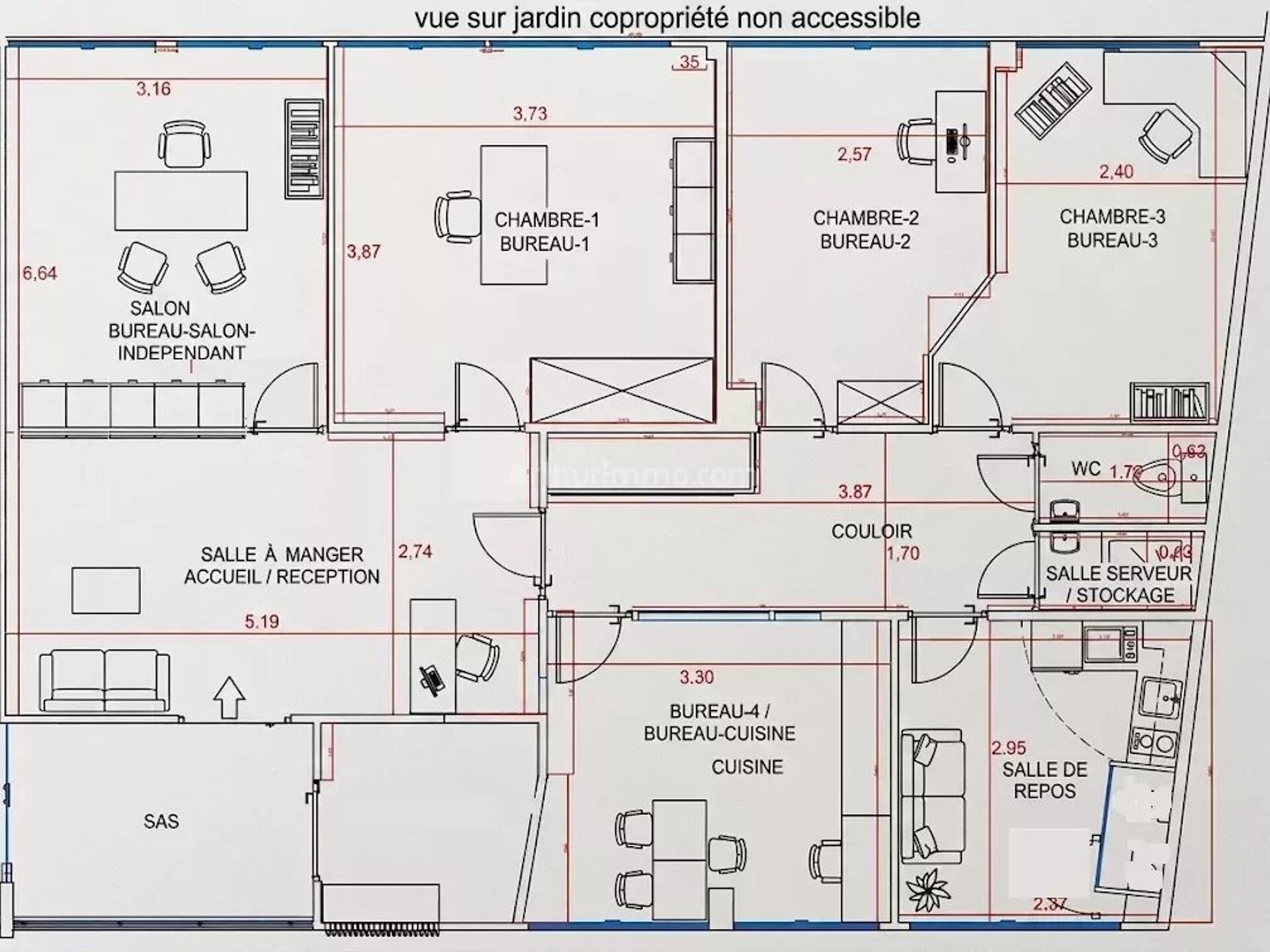 Local commercial 4 pièces 87 m² · à Paris · 87 m² · 650 000 €