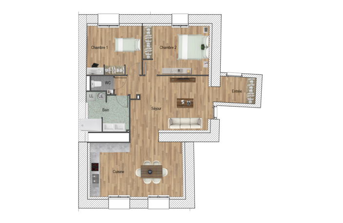 Vente Appartement 3 pièces — photo 2