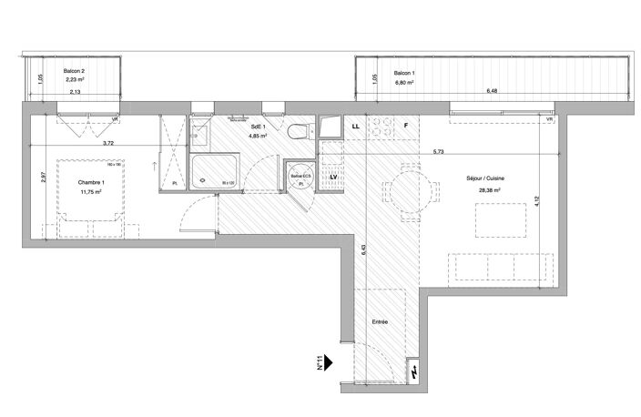 PROGRAMME NEUF À ANTIBES - APPARTEMENT 2 PIÈCES AVEC TERRASSE — photo 2