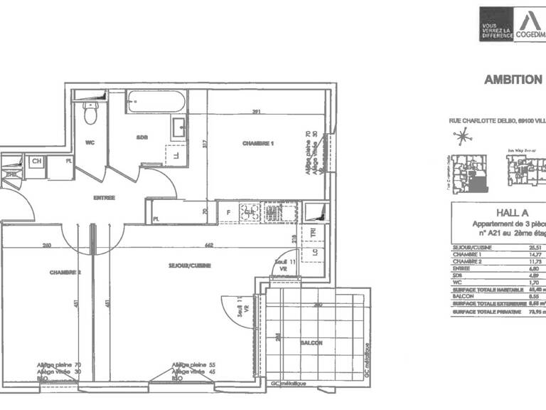 Appartement 3 pièces 65 m² — photo 1