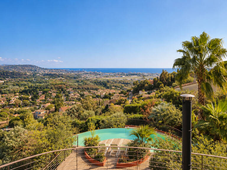 MANDELIEU LES COLLINES | VILLA D'ARCHITECTE AVEC VUE PANORAMIQUE MER — photo 1