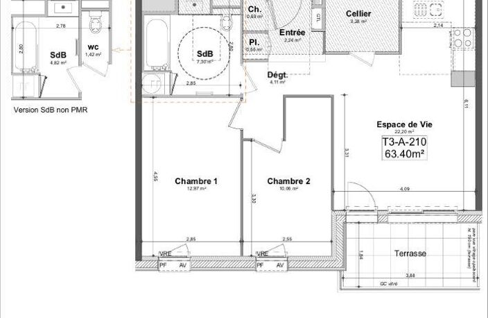 Vente Appartement 3 pièces — photo 4