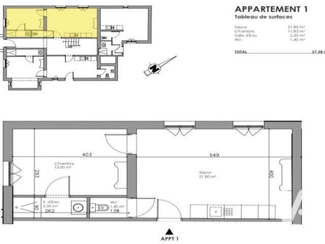Vente Appartement 2 pièces — photo du bien