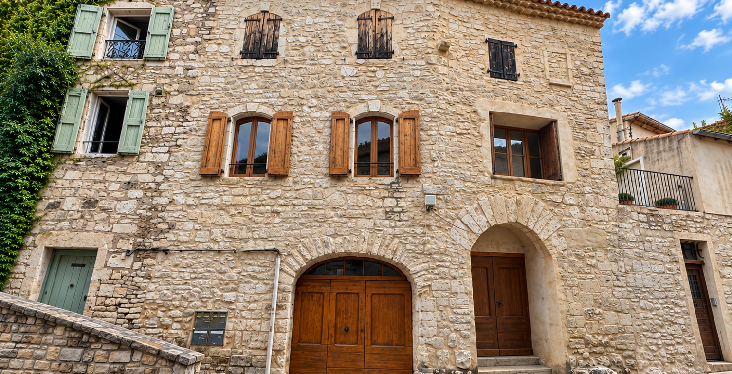 Immeuble de caractère au cœur de Vézénobres   3 appartements, terrasse et dépendances — photo 1