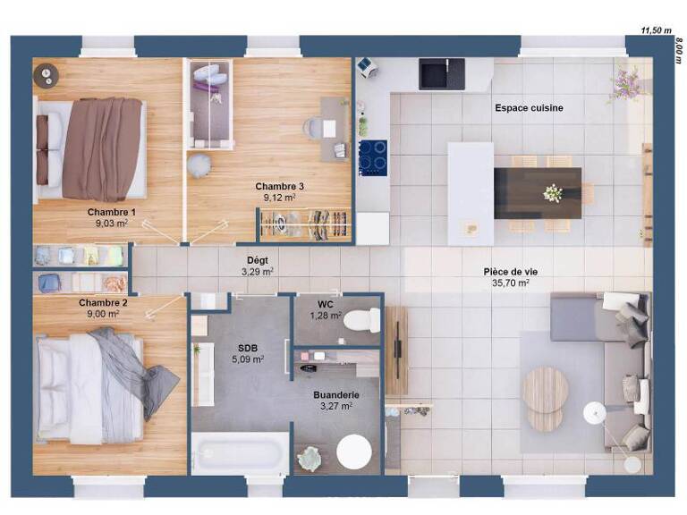 Maison 5 pièces 76 m2 — photo 1