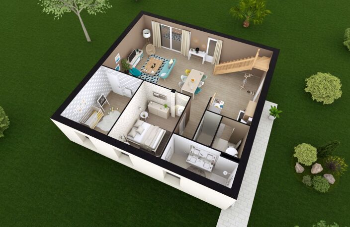 Projet de construction d'une maison 110.54 m² avec terrain à SAINT-PARDOUX (63) — photo 3