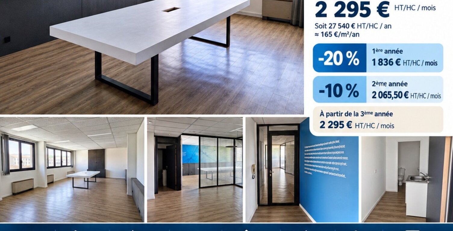 PLATEAU DE BUREAUX 167 M² À LOUER – AIX-EN-PROVENCE Proximité centre-ville – Immeuble tertiaire et médical – Espace lumineux et modulable — photo 1