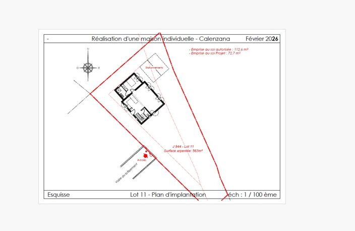 Dpt Corse (20), à vendre CALENZANA terrain 517 M² — photo 4