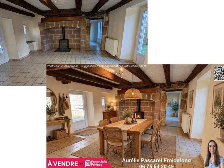 169 900 Euros - Exclusivité // Maison de village en pierre de pays de 90m² avec dépendances et Jardin -  à 10 min Brive - Malemort — photo 1