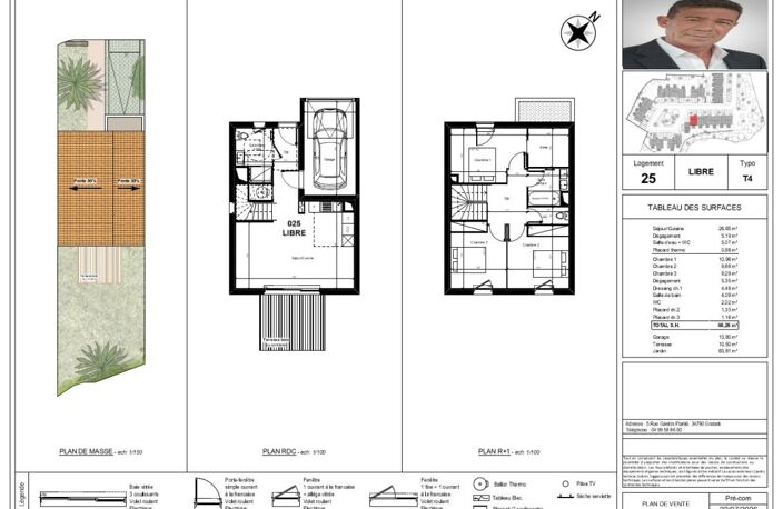 Maison T3 de 69,50m²  & 1 stationnement sur une parcelle de : 70 m² — photo 4