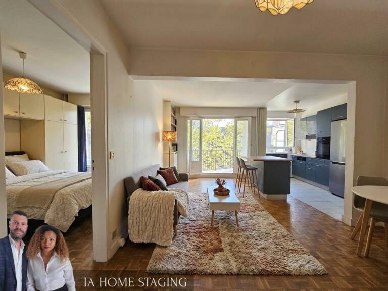 EXCLUSIVITE Appartement Paris 14ème arrondissement 2 pièces 43.71 m2 loi Carrez+ 9.61m² de balcon — photo 1