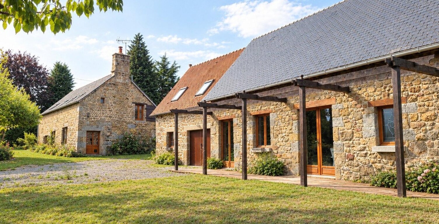 Ensemble immobilier au calme à la campagne — photo 1