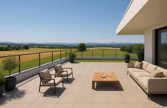 - BIEN D'EXCEPTION ! DERNIER 4 PIECES EN ATTIQUE VUE VOSGES AVEC TERRASSE DE 55m²! — photo 2
