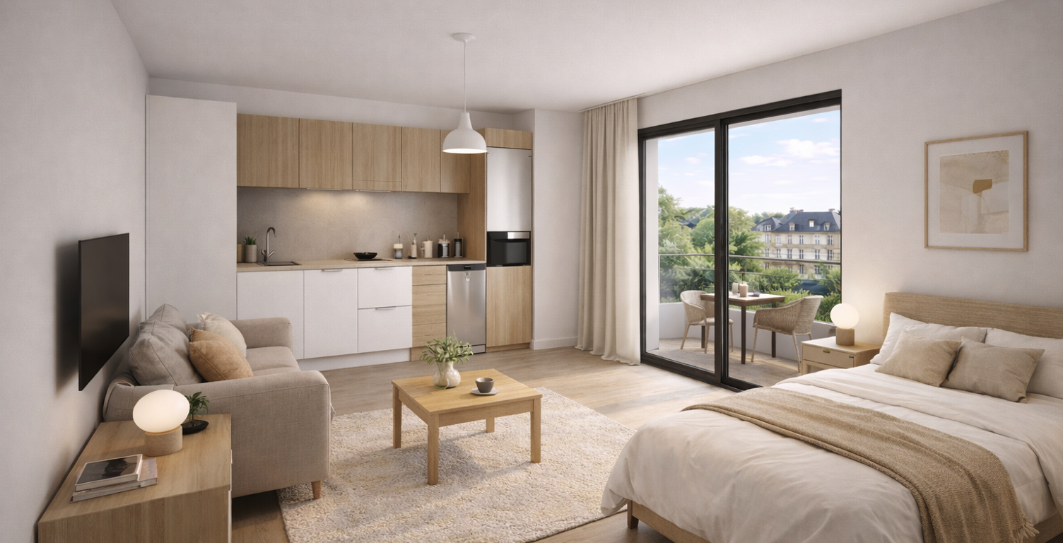 - Nancy – Beau studio / pièce de vie optimisée — photo 1