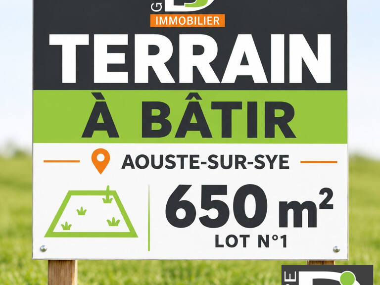 Terrain plat à bâtir de 650m2 à Aouste sur Sye — photo 1