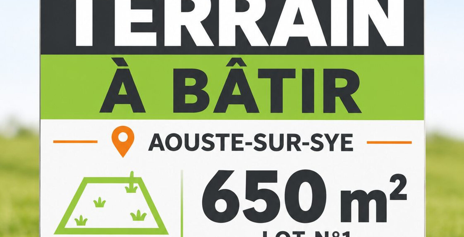 Terrain plat à bâtir de 650m2 à Aouste sur Sye — photo 1