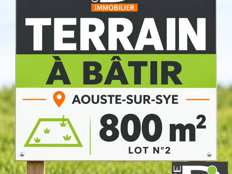 À VENDRE TERRAIN CONSTRUCTIBLE DE 800M2 À AOUSTE SUR SYE — photo 1