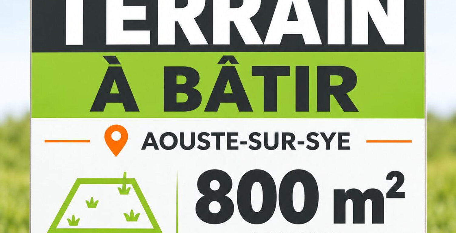 À VENDRE TERRAIN CONSTRUCTIBLE DE 800M2 À AOUSTE SUR SYE — photo 1