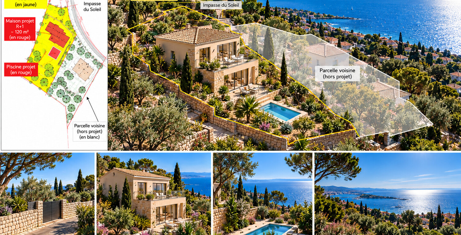 Villa Sete 4 pièce(s) 120 m2 piscine vue mer saint clair sud — photo 1