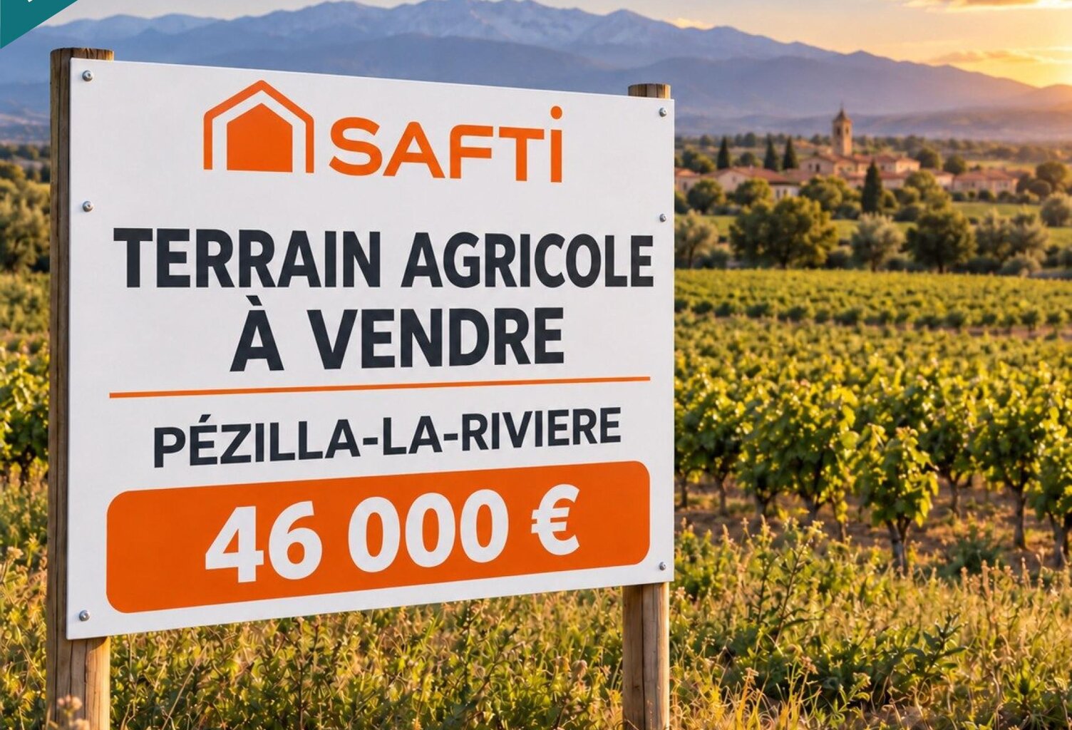 PEZILLA LA RIVIERE, TERRAIN AGRICOLE 2700M2 — photo 1