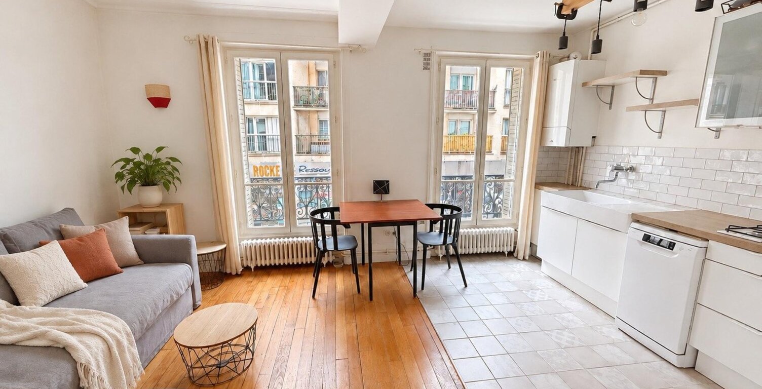 Père-Lachaise  Deux-pièces de 35m2, charme de l'ancien et faibles charges — photo 1
